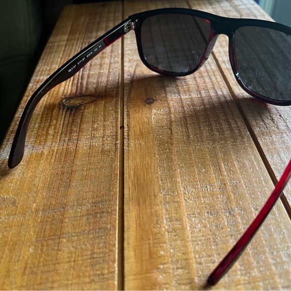 Ray-Ban Boyfriend Black and Red Sunglasses - Picture 3 of 7